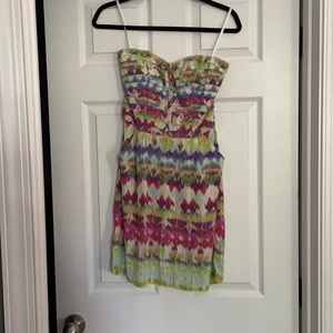 Strapless colorful dress